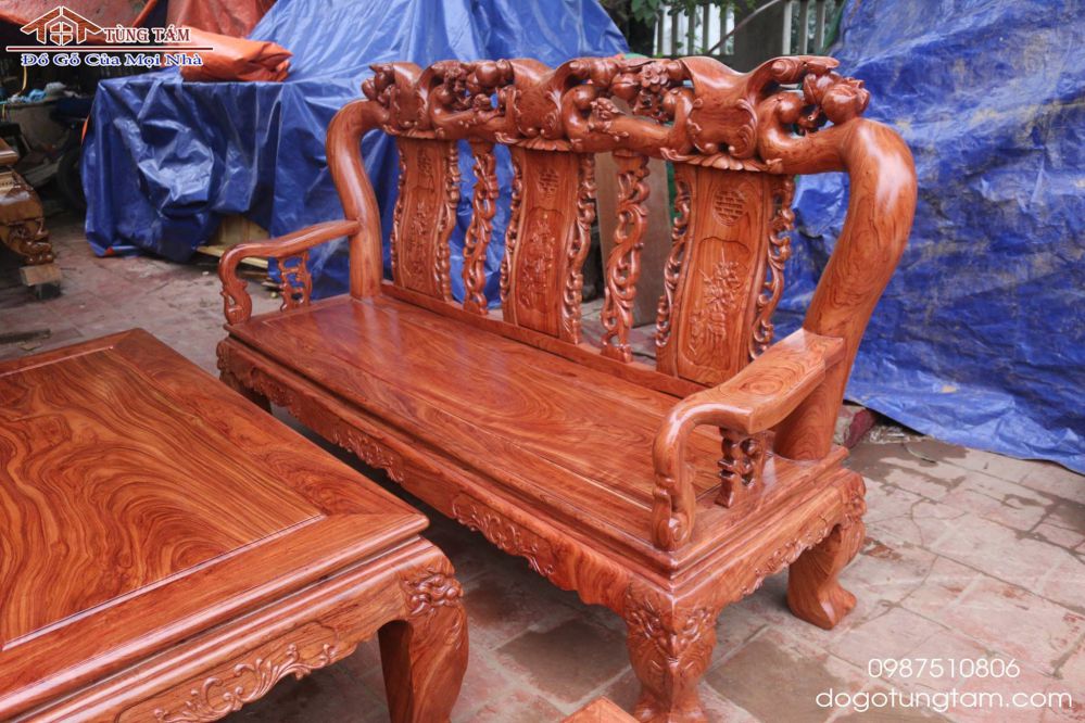 bàn ghế minh quốc đào tay 12 gỗ hương