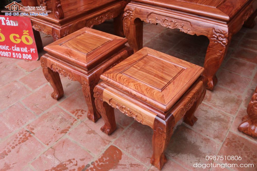 bàn ghế minh quốc đào tay 12 gỗ hương