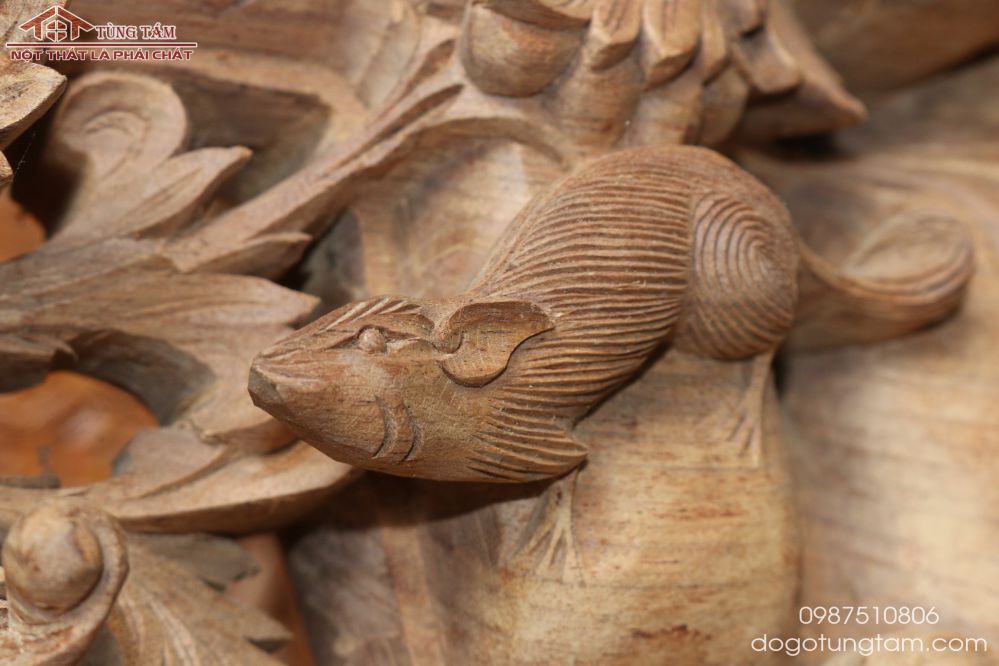 sập ngũ phúc gỗ gụ