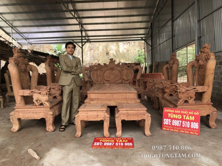 Bộ Bàn Ghế Nghê Bảo Đỉnh  món Tay