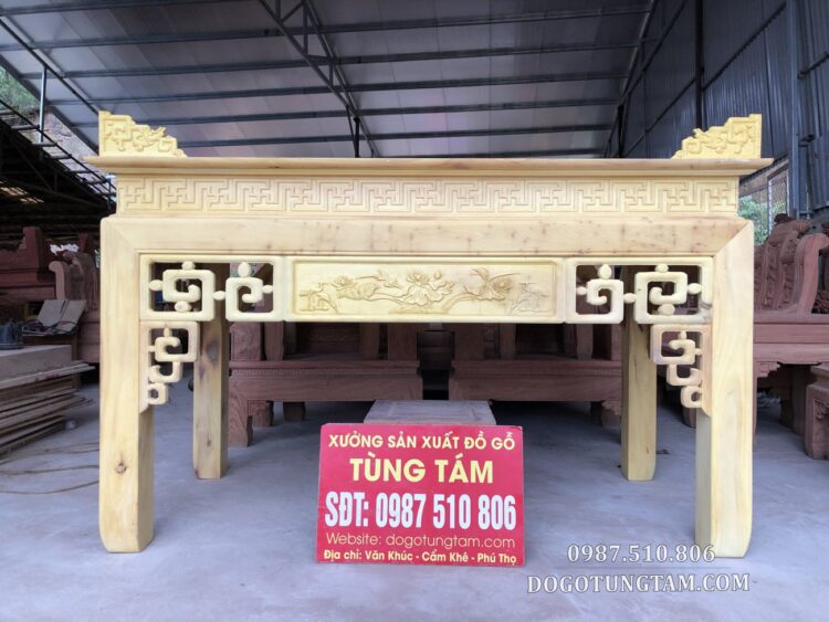 bàn thờ như ý gỗ mít