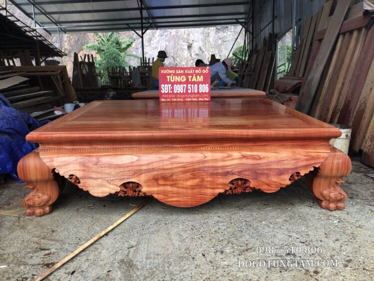 sập ngồi gỗ hương đỏ nam phi m m
