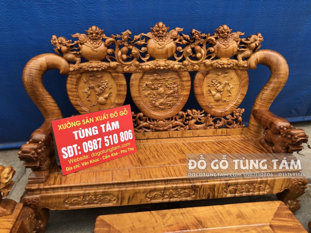 Bàn Ghế Gỗ Đinh Thối Chọn Vân Chun Trạm Nghê Bảo Đỉnh