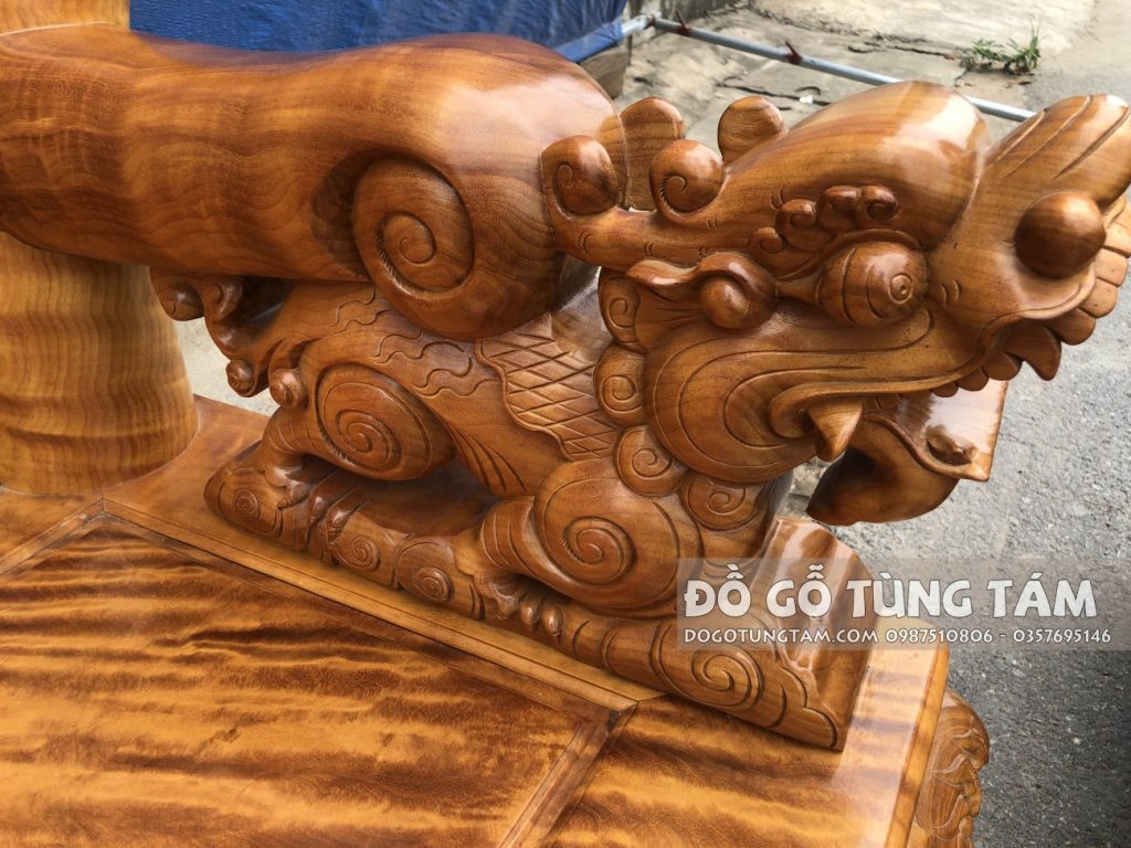 Bàn Ghế Gỗ Đinh Thối Chọn Vân Chun Trạm Nghê Bảo Đỉnh