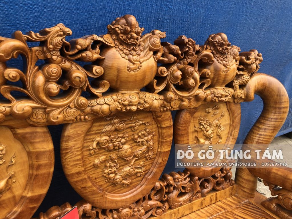 Bàn Ghế Gỗ Đinh Thối Chọn Vân Chun Trạm Nghê Bảo Đỉnh