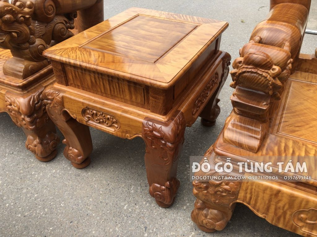 Bàn Ghế Gỗ Đinh Thối Chọn Vân Chun Trạm Nghê Bảo Đỉnh