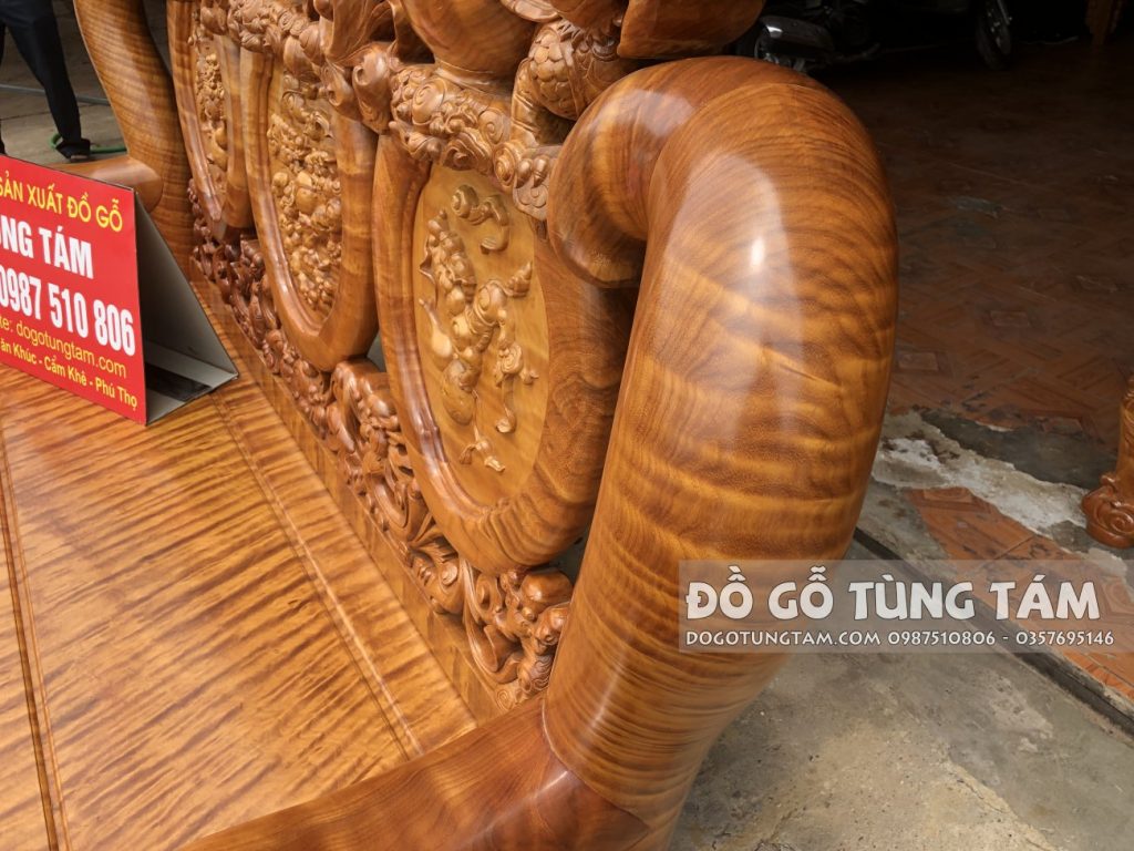 Bàn Ghế Gỗ Đinh Thối Chọn Vân Chun Trạm Nghê Bảo Đỉnh