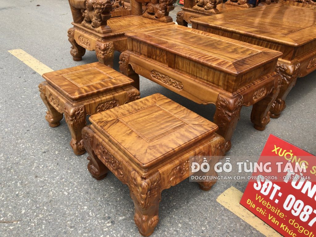 Bàn Ghế Gỗ Đinh Thối Chọn Vân Chun Trạm Nghê Bảo Đỉnh