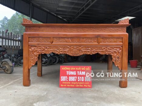 Mẫu bàn thờ như ý gỗ mít